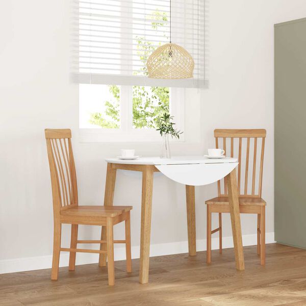 vidaXL spisebordsstole 2 stk. massivt gummitr&aelig;