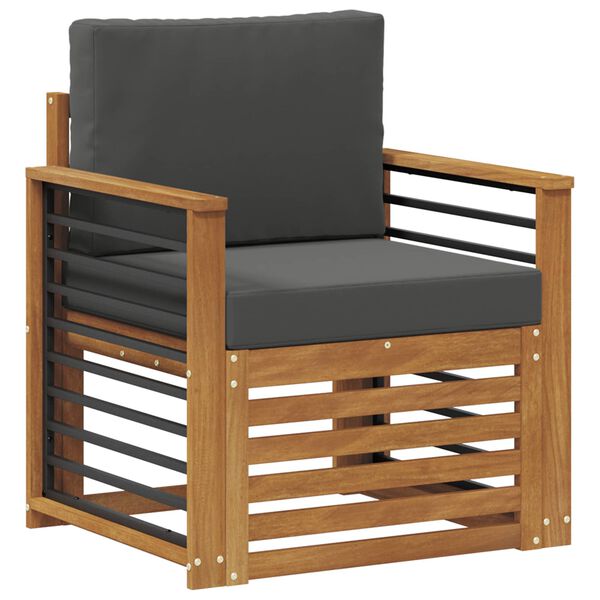 vidaXL Udend&oslash;rs sofagruppe med pude Naturfarvet 71 x 63 x 73 cm