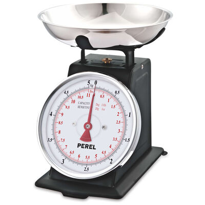 Perel analog køkkenvægt 5 kg sort