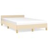 vidaXL sengeramme uden madras 120x190 cm stof cremefarvet