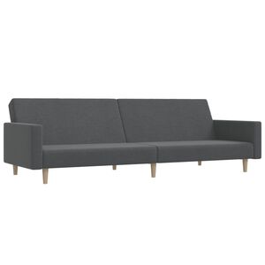 vidaXL 2-personers sovesofa stof lysegr&aring;