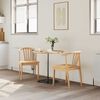 vidaXL Spisestuestol 2 pcs Naturfarvet Solid gummitr&aelig;