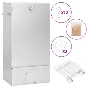 vidaXL rygeovn med generator til koldr&oslash;gning galvaniseret st&aring;l