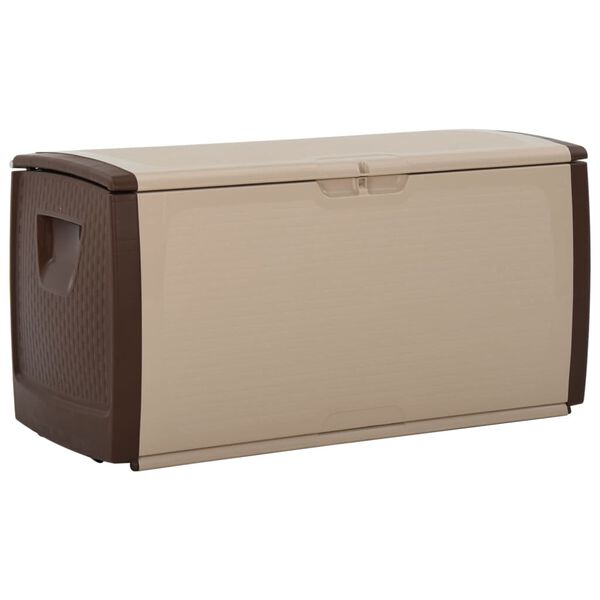 vidaXL opbevaringskasse 122x56x63 cm beige og brun