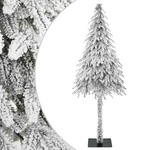 vidaXL Kunstigt juletr&aelig; Hvid 86 x 86 x 210 cm Polyethylen og Metal