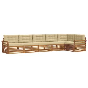 vidaXL Udend&oslash;rs sofagruppe 6 stk. Naturlig og Beige