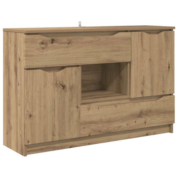vidaXL Sideboard Artisan Egetr&aelig; 100 x 30 x 65,6 Konstrueret tr&aelig;
