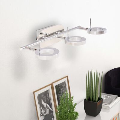vidaXL LED-væg/loftslampe med 3 lys varm hvid