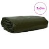 vidaXL Tarpaulin 650g / m&sup2; Oliven gr&oslash;n 2 x 3 m L&aelig;rred med PVC-bel&aelig;gning