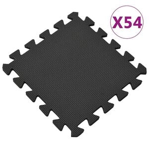 vidaXL gulvm&aring;tter 54 stk. 4,86 ㎡ EVA-skum sort