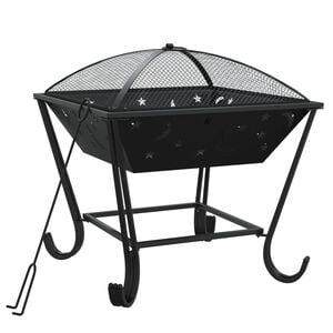 vidaXL b&aring;lfad med ildrager 50 cm XXL st&aring;l