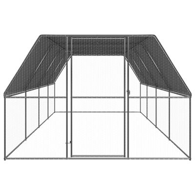 vidaXL hønsegård 3x8x2 m galvaniseret stål