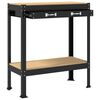 vidaXL Arbejdsl&aelig;nger med skuffe Sort 80 x 40 x 91 cm Konstrueret tr&aelig;