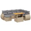 vidaXL sofas&aelig;t til haven 8 dele med hynder polyrattan beige