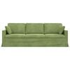 vidaXL Sofa Lys gr&oslash;n 228 x 78 x 80 cm Fl&oslash;jl