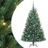vidaXL Kunstigt Hinged Juletr&aelig; Gr&oslash;n 150 cm PVC og metal