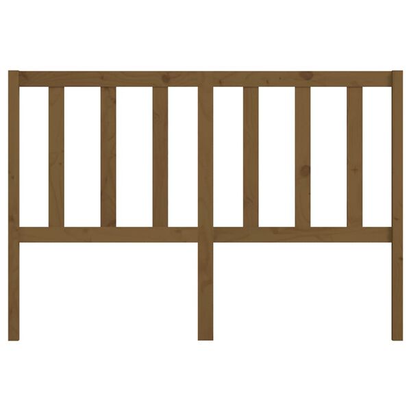 vidaXL sengegavl 156x4x100 cm massivt fyrretr&aelig; gyldenbrun