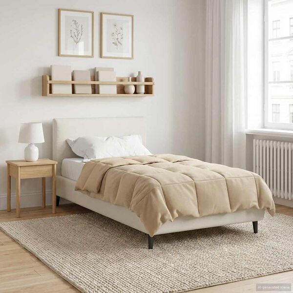 vidaXL Hel&aring;rs dyne Quilting Creme 135 x 200 cm Mikrofiber