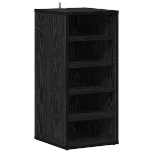 vidaXL Sko skab 32 x 35 x 70 cm Konstrueret tr&aelig; Sort eg