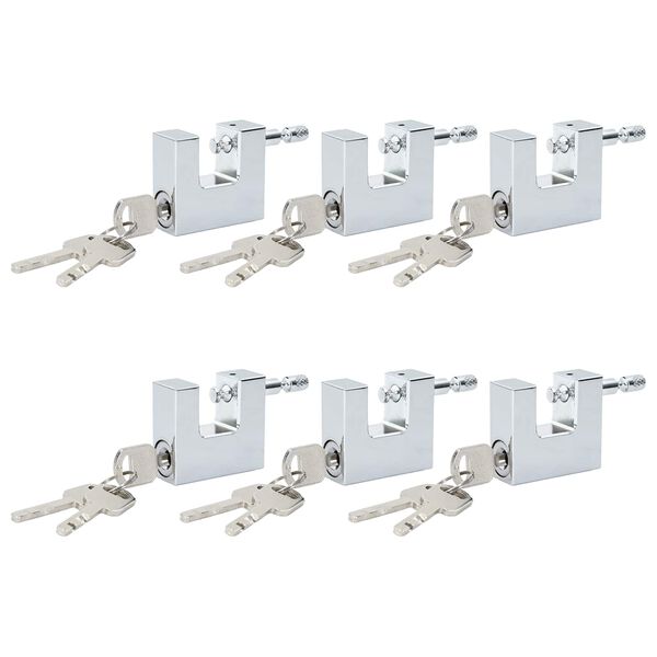 vidaXL H&aelig;ngel&aring;s 6 pcs S&oslash;lv 4,2 x 1,9 x 4 cm Jern