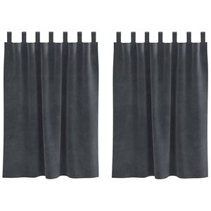 vidaXL M&oslash;rkl&aelig;gningsgardiner 2 pcs Lysegr&aring; 140 x 140 cm Fl&oslash;jl