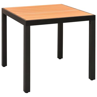 vidaXL spisebordssæt til haven 5 dele sort og brun