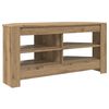 vidaXL Hj&oslash;rneTVskab 102 x 40,5 x 45 cm Artisan Egetr&aelig; Konstrueret tr&aelig;