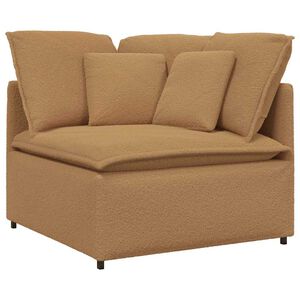 vidaXL modulsofa hj&oslash;rnemodul med hynder 100 cm beige