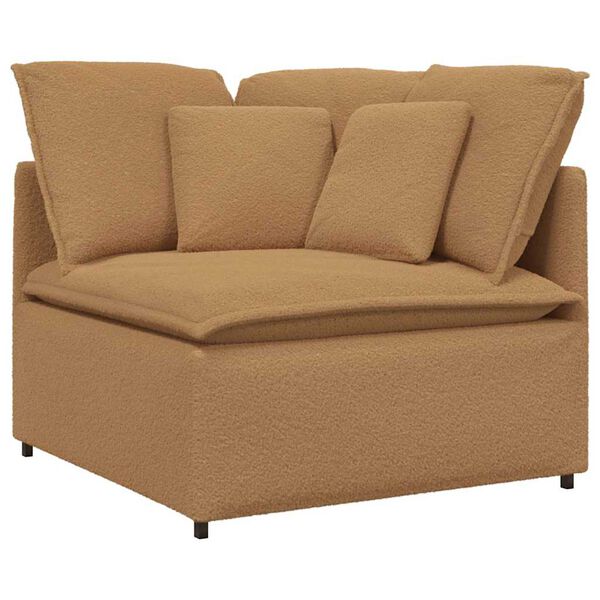 vidaXL modulsofa hj&oslash;rnemodul med hynder 100 cm beige
