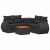 vidaXL Sofa S&aelig;t 6 stk. Sort Poly Rattan og St&aring;l