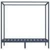 vidaXL sengestel til himmelseng 90 x 200 cm massivt fyrretræ grå