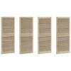 vidaXL Skabsd&oslash;r med d&oslash;r 4 pcs Naturfarvet 140,5 x 2,1 x 59,5 cm
