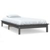 vidaXL sengeramme 90x190 cm Single massivt fyrretr&aelig; gr&aring;