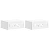 vidaXL V&aelig;gh&aelig;ngt Natbord 2 pcs Hvid h&oslash;jglans 49 x 34,5 x 20 cm