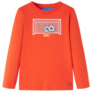 vidaXL Lang&aelig;rmet T-shirt til b&oslash;rn str. 104 orange