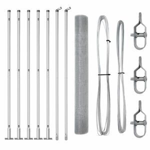 vidaXL Hegnsp&aelig;l S&oslash;lv 10 x 1 m (25 x 25 mm maske) St&aring;l