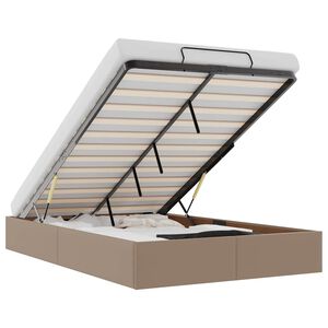 vidaXL osmannisk sengeramme uden madras 120x190cm kunstl&aelig;der cappucino