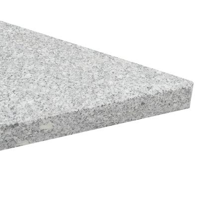 vidaXL parasolvægtplader 4 stk. granit 60 kg trekantet grå