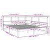 vidaXL seng med reol uden madras 160x200 cm massivt fyrretræ