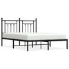 vidaXL sengeramme med sengegavl 140x190 cm metal sort