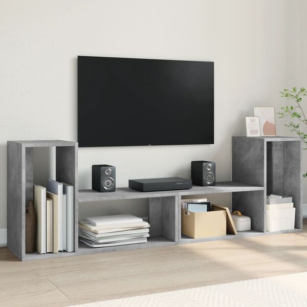 vidaXL tv-borde 2 stk. 75x30x50 cm konstrueret tr&aelig; betongr&aring;