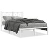 vidaXL sengeramme med sengegavl 120x190 cm metal hvid