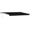 vidaXL Manuel markise-ramme med LED-lys Sort og Anthracit 4 &times; 3,5 m