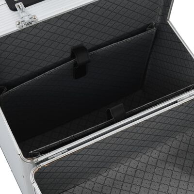 vidaXL kuffert 39 x 47 x 25 cm sølvfarvet aluminium