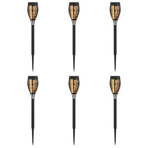 vidaXL Udend&oslash;rs sollys med jordspyd 6 stk. Varm hvid 47,5 cm ABS