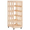 vidaXL br&aelig;ndestativ med hjul 40x49x110 cm massivt fyrretr&aelig;