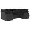vidaXL sofas&aelig;t til haven 6 dele med hynder polyrattan sort
