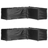 vidaXL L-formede havemøbelovertræk 2 stk. 285x220x80 cm 18 øjer