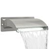 vidaXL Poolvandfald med LED Rustfrit St&aring;l 304 30 x 9 x 26 cm S&oslash;lv
