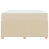 vidaXL Sengestel med madras Creme 120 x 190 cm Stof